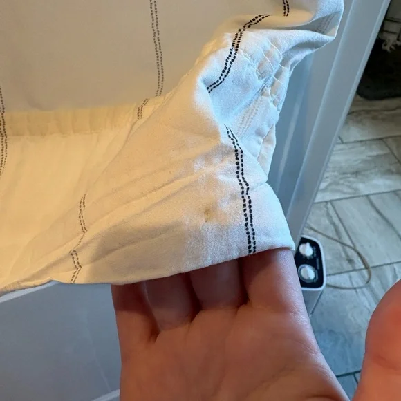 Hearth & Hand with Magnolia Striped White and Gray Bedding Set King Size - Picture 12 of 13